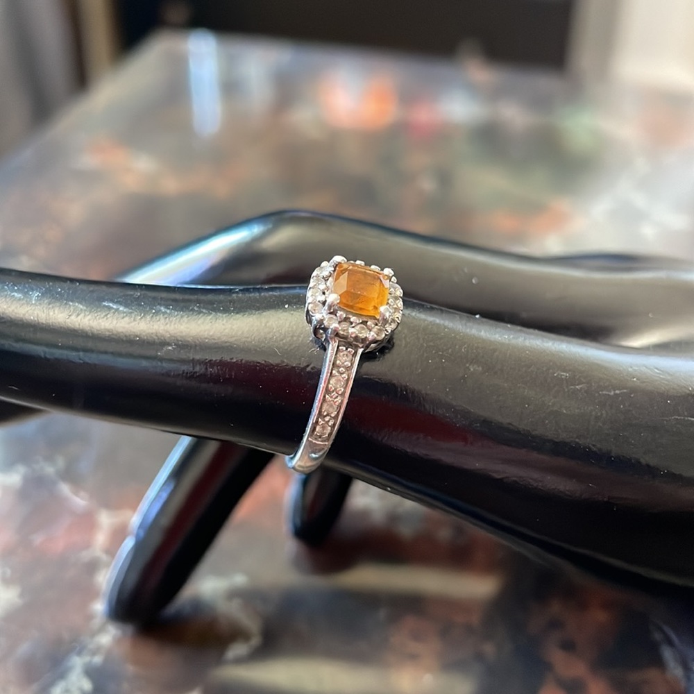 🔆  Sterling silver women’s citrine ring